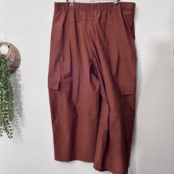 NEW Lululemon Utilitech Cargo Pocket High Rise Cropped Brown Pant Sz 33 XL Baggy - Picture 3 of 6